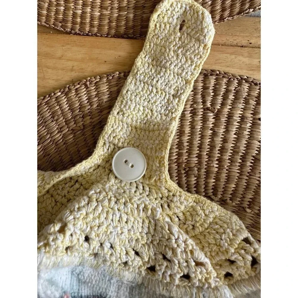 Vintage handmade floral Tea Towel